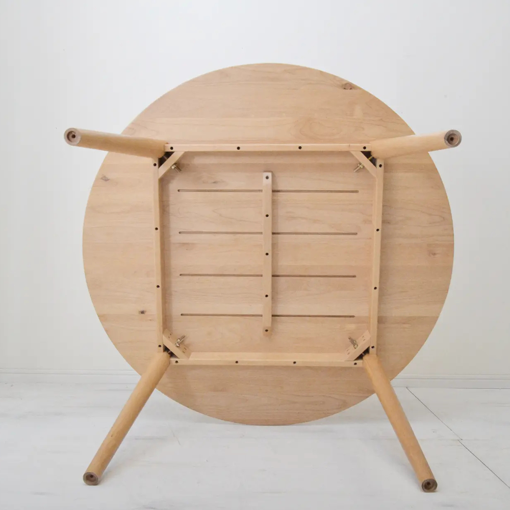 ラウンドテーブル 115cm 無垢材(アルダー×オーク) 北欧風デザイン ラウンドテーブル 115cm 無垢材(アルダー×オーク) 北欧風デザイン